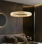 Lustra Chandelier Anneau en Cristal Doré - Neutralighting