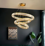 Lustra Chandelier Anneau en Cristal Doré - Neutralighting