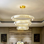Lustra Chandelier Anneau en Cristal Doré - Neutralighting