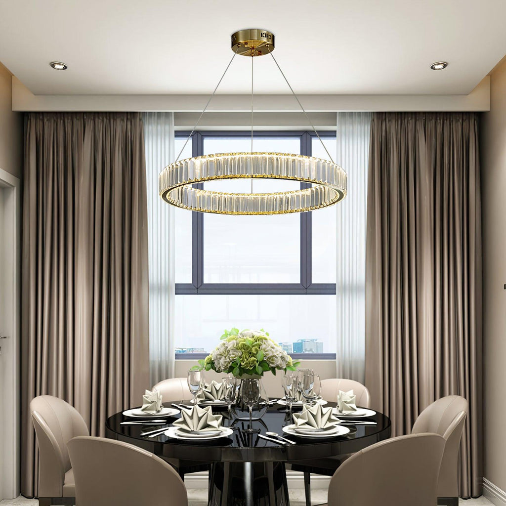 Lustra Chandelier Anneau en Cristal Doré - Neutralighting
