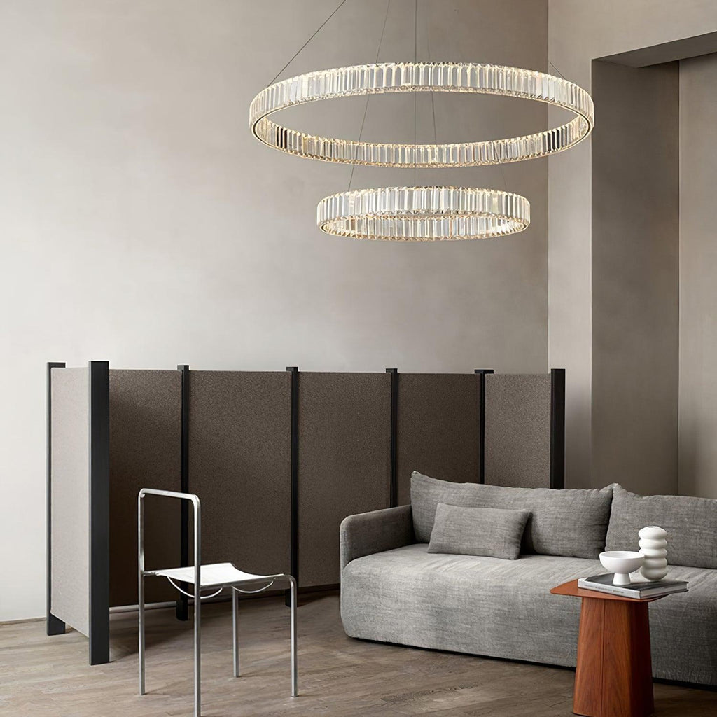 Lustra Chandelier Anneau en Cristal Doré - Neutralighting