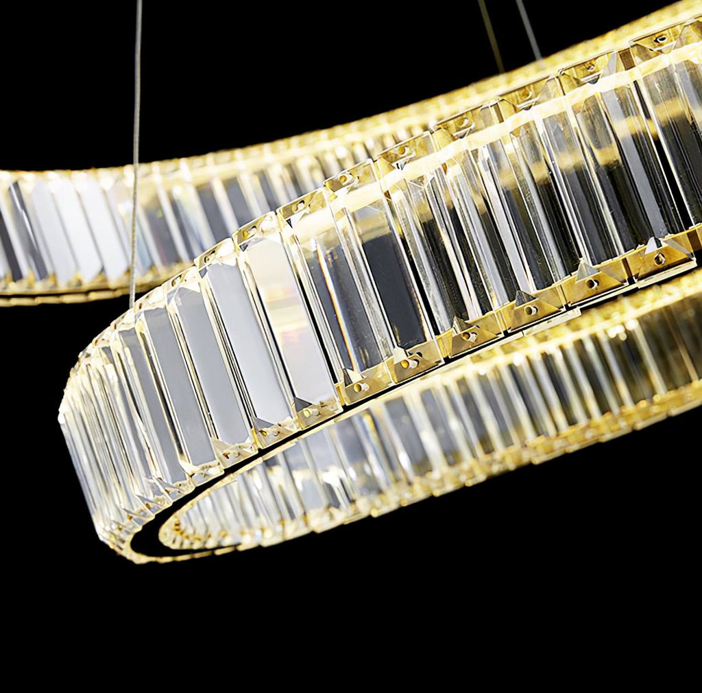 Lustra Chandelier Anneau en Cristal Doré - Neutralighting
