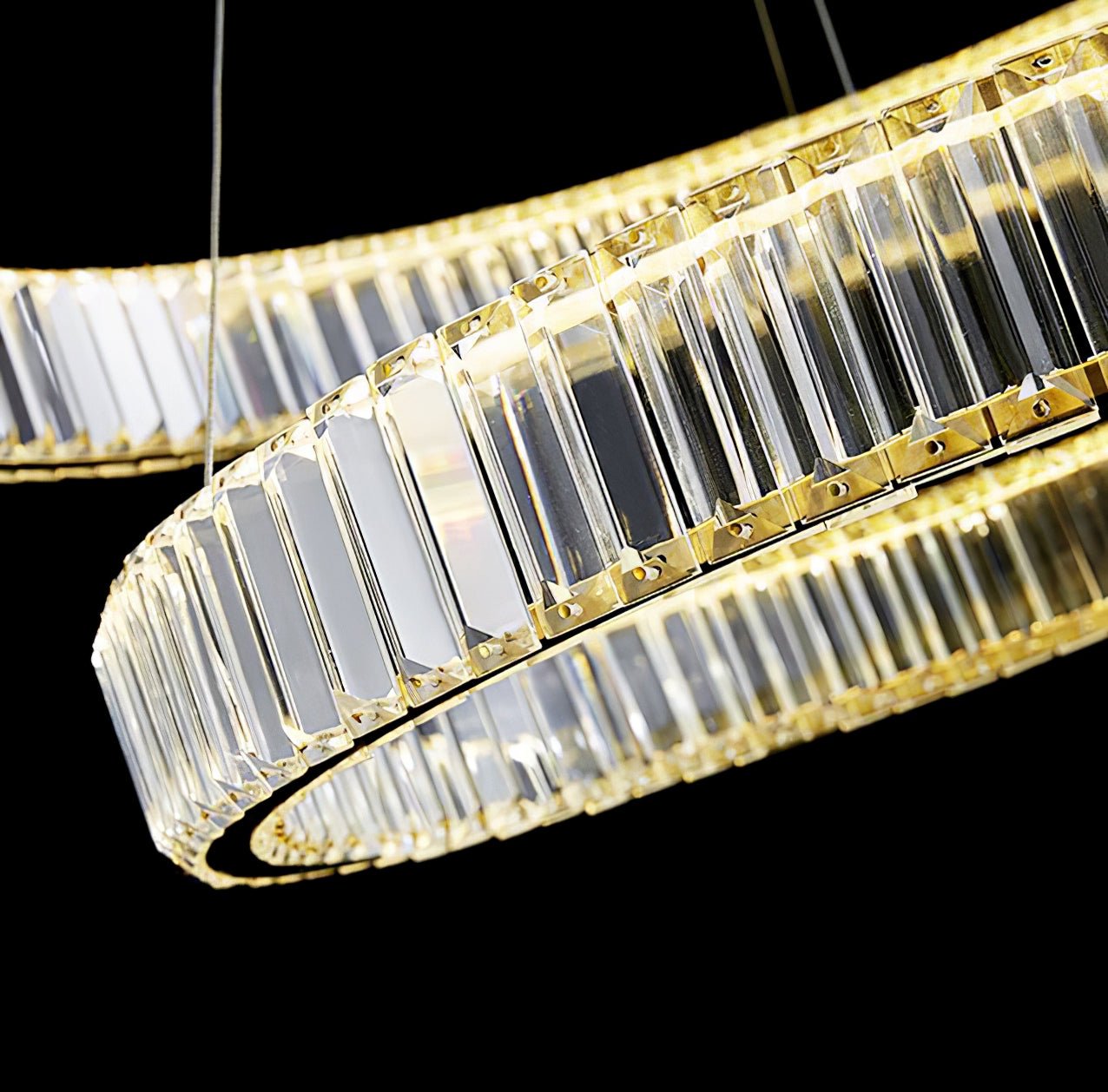 Lustra Chandelier Anneau en Cristal Doré - Neutralighting