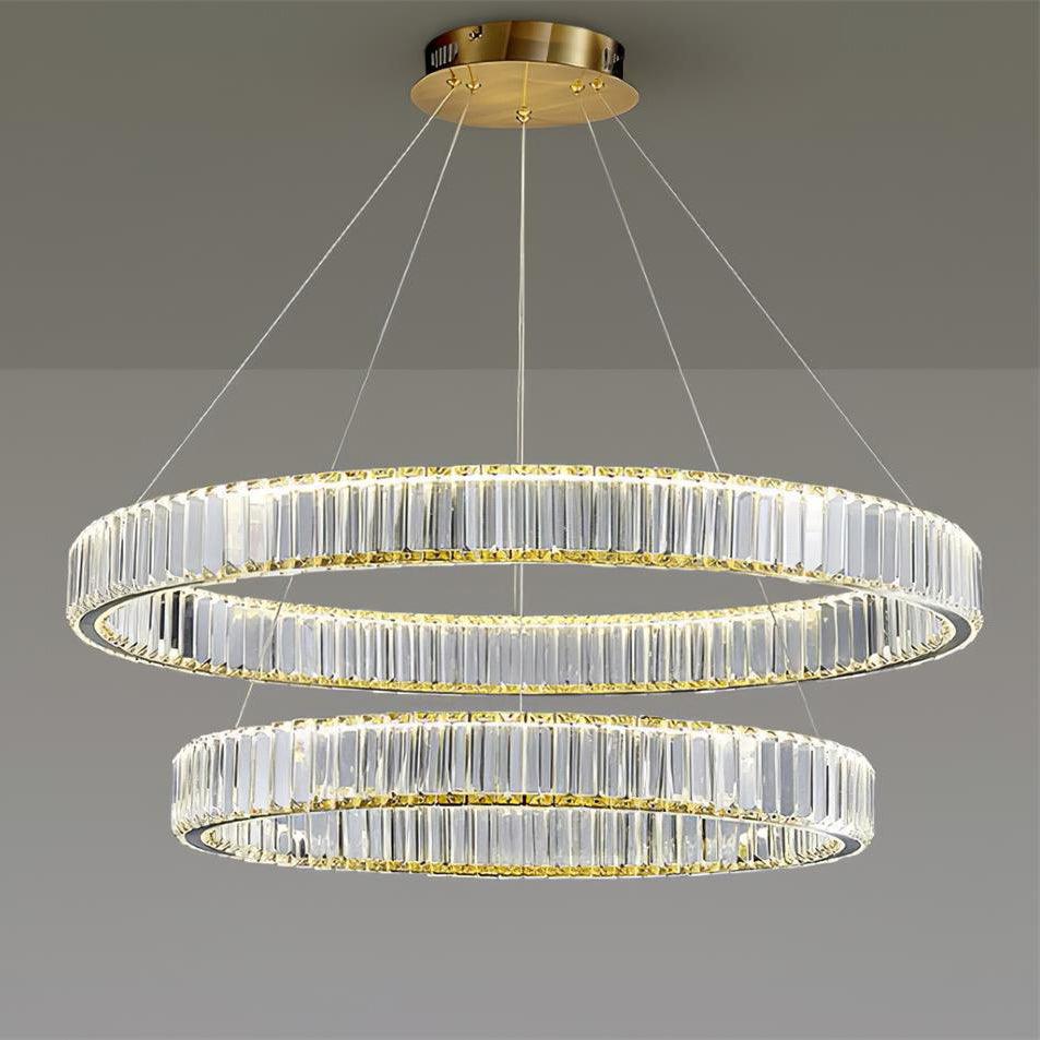 Lustra Chandelier Anneau en Cristal Doré - Neutralighting