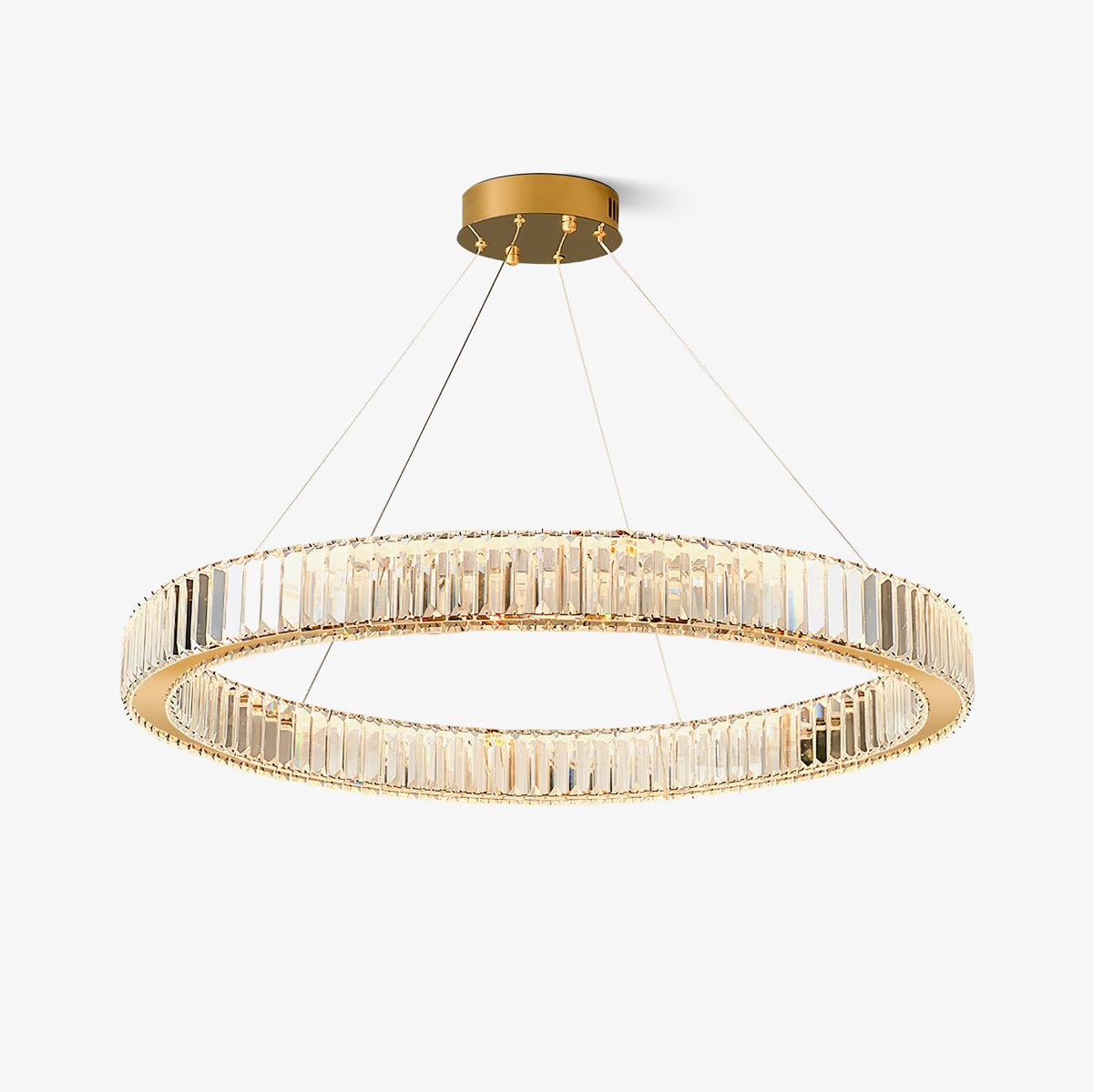 Lustra Chandelier Anneau en Cristal Doré - Neutralighting