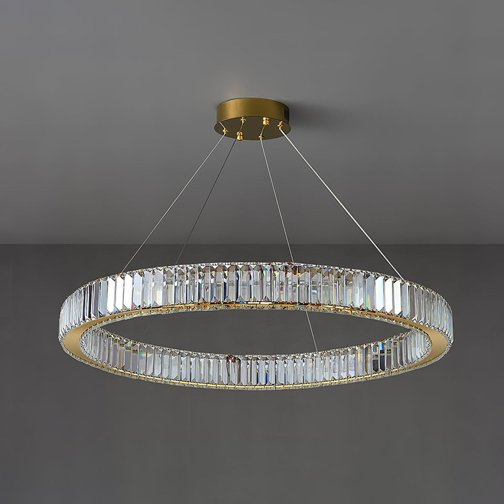 Lustra Chandelier Anneau en Cristal Doré - Neutralighting