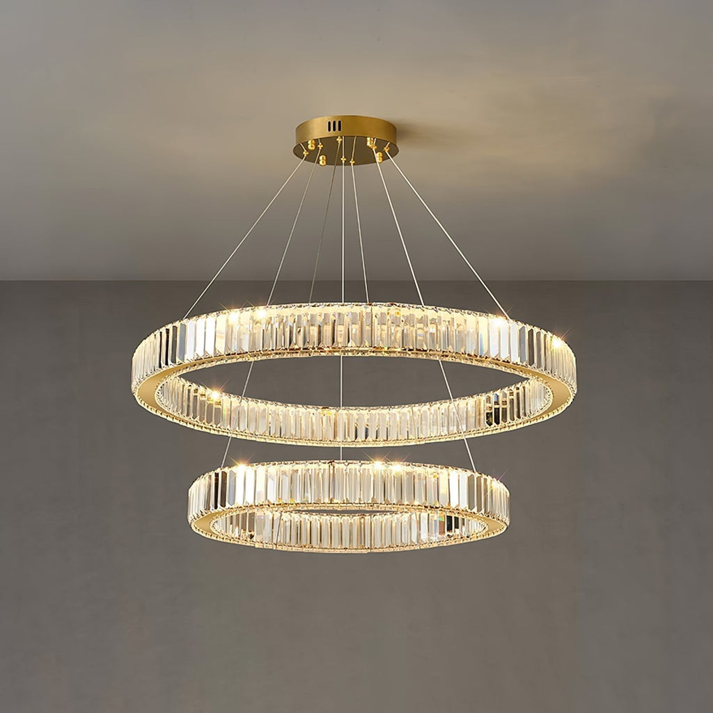Lustra Chandelier Anneau en Cristal Doré - Neutralighting
