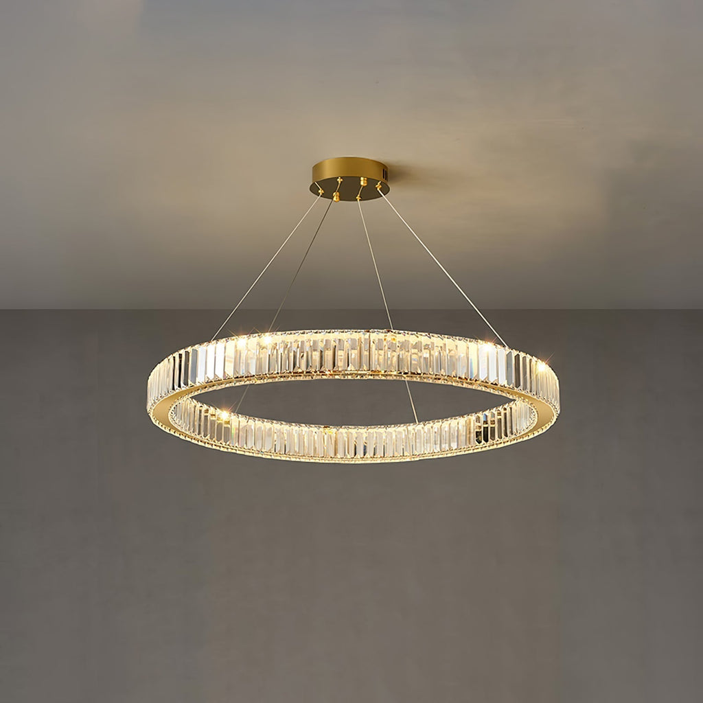 Lustra Chandelier Anneau en Cristal Doré - Neutralighting