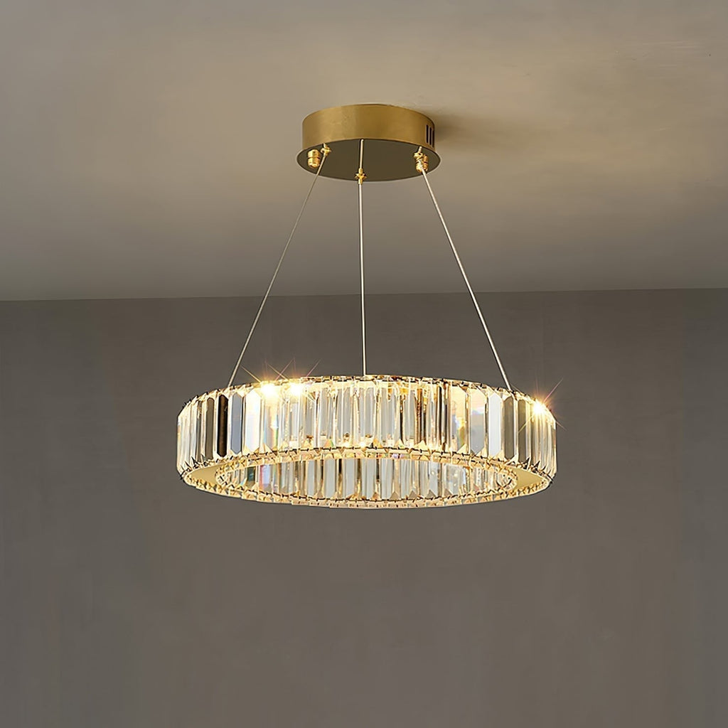Lustra Chandelier Anneau en Cristal Doré - Neutralighting