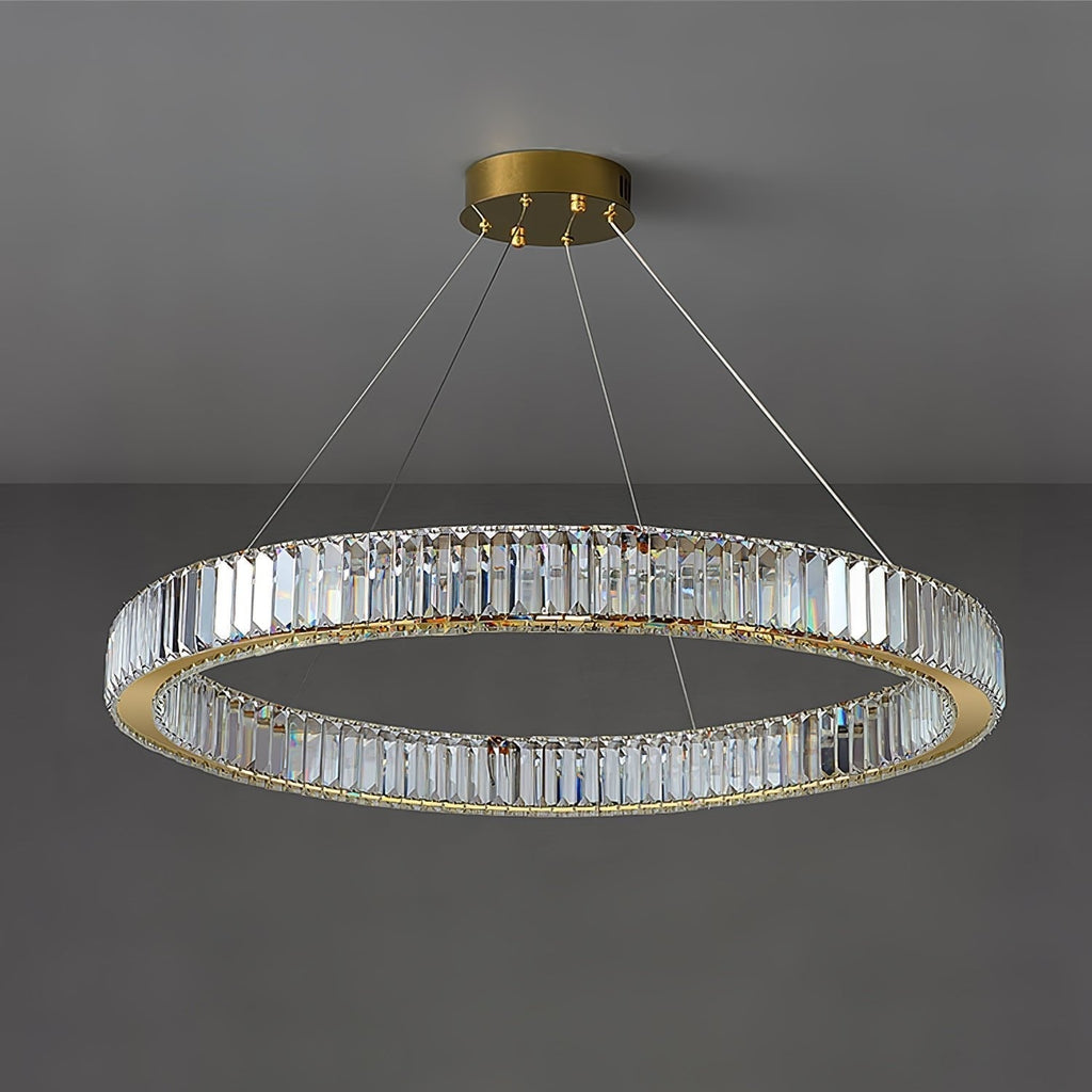 Lustra Chandelier Anneau en Cristal Doré - Neutralighting