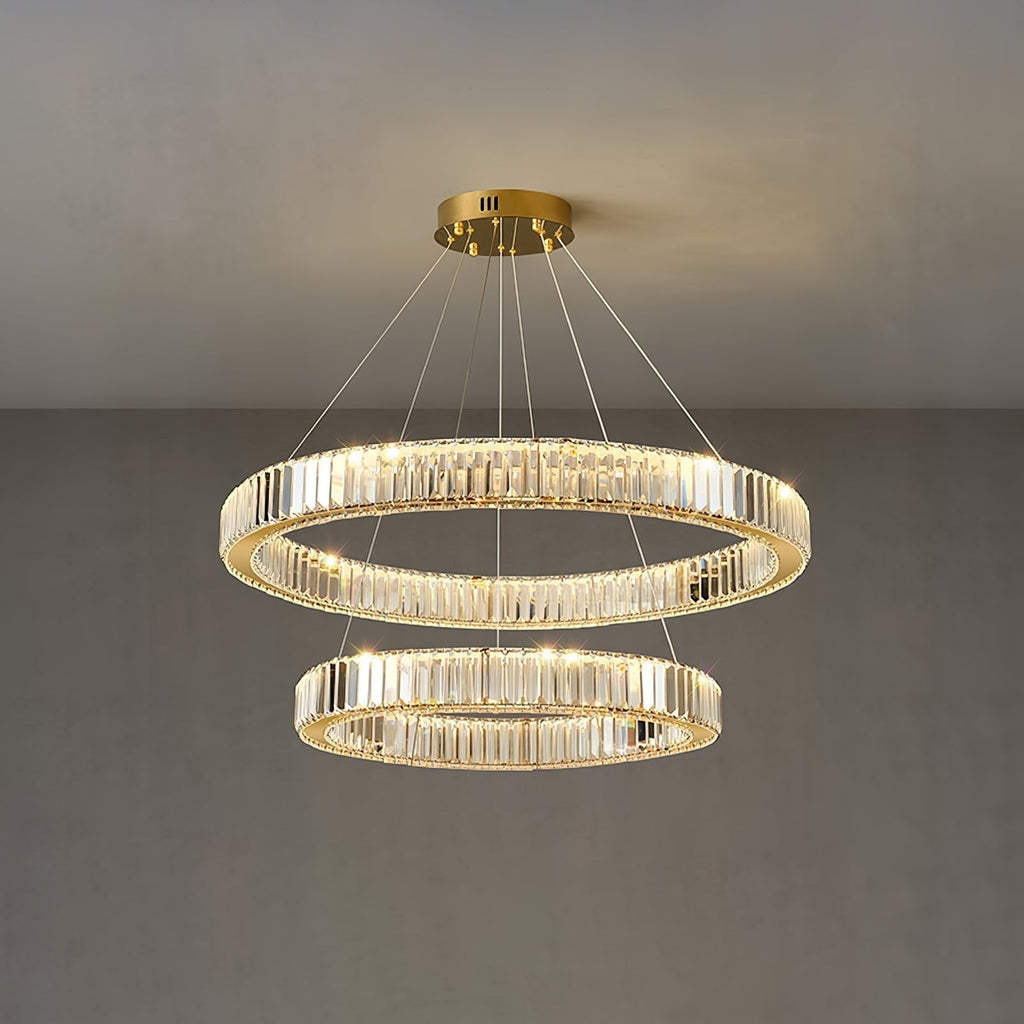 Lustra Chandelier Anneau en Cristal Doré - Neutralighting