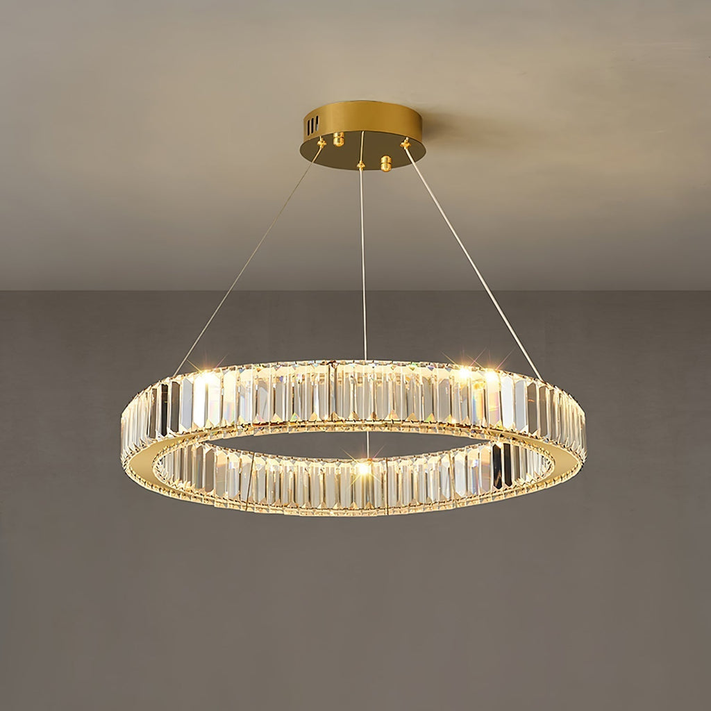 Lustra Chandelier Anneau en Cristal Doré - Neutralighting