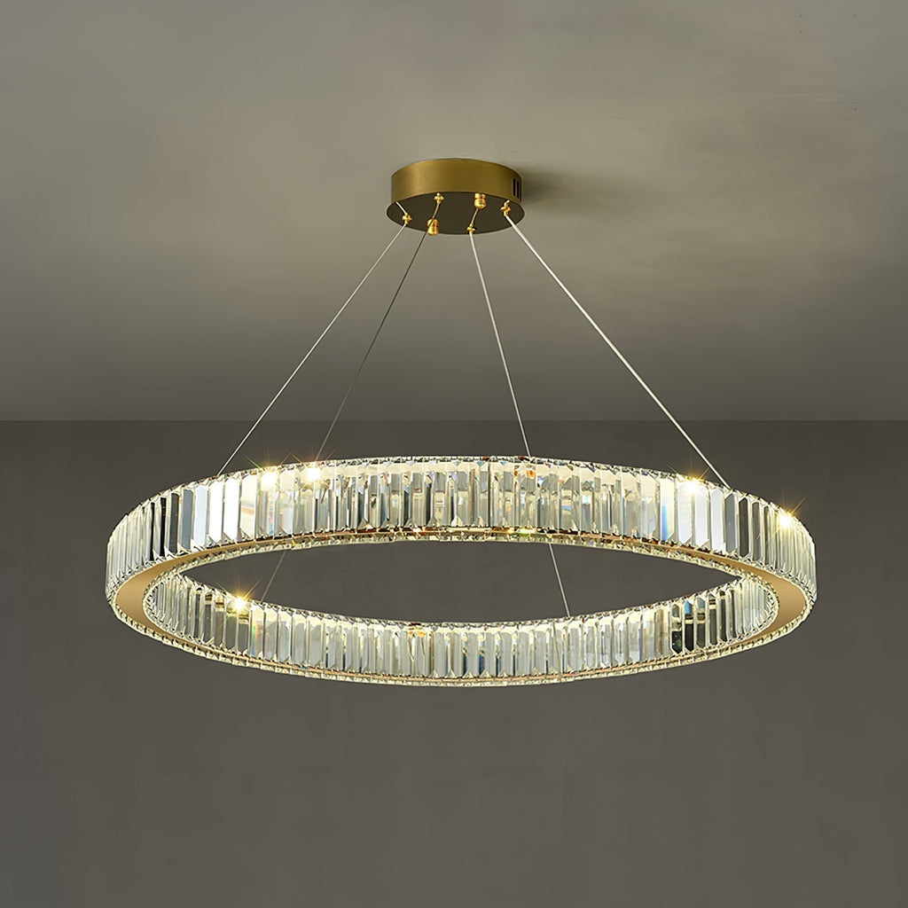 Lustra Chandelier Anneau en Cristal Doré - Neutralighting