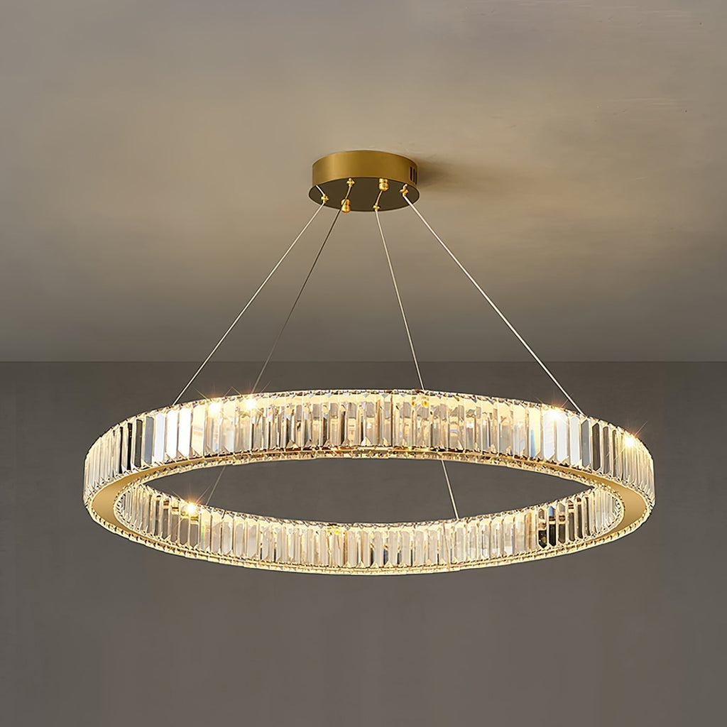 Lustra Chandelier Anneau en Cristal Doré - Neutralighting