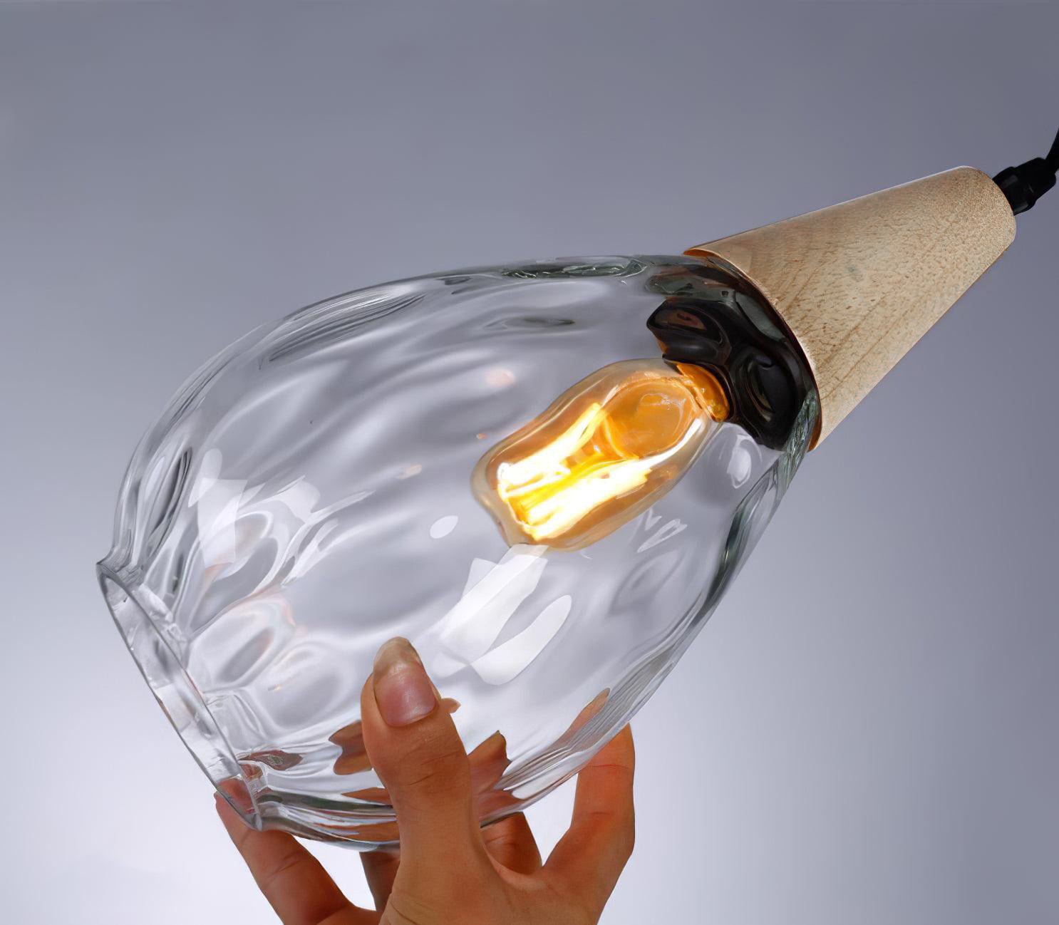 Solara Suspension en Verre Clair Nordique Moderne - Neutralighting