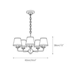 Gloruvyh Ancien Industriel Tissu Métal Lustre - Neutralighting
