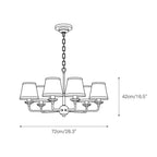 Gloruvyh Ancien Industriel Tissu Métal Lustre - Neutralighting