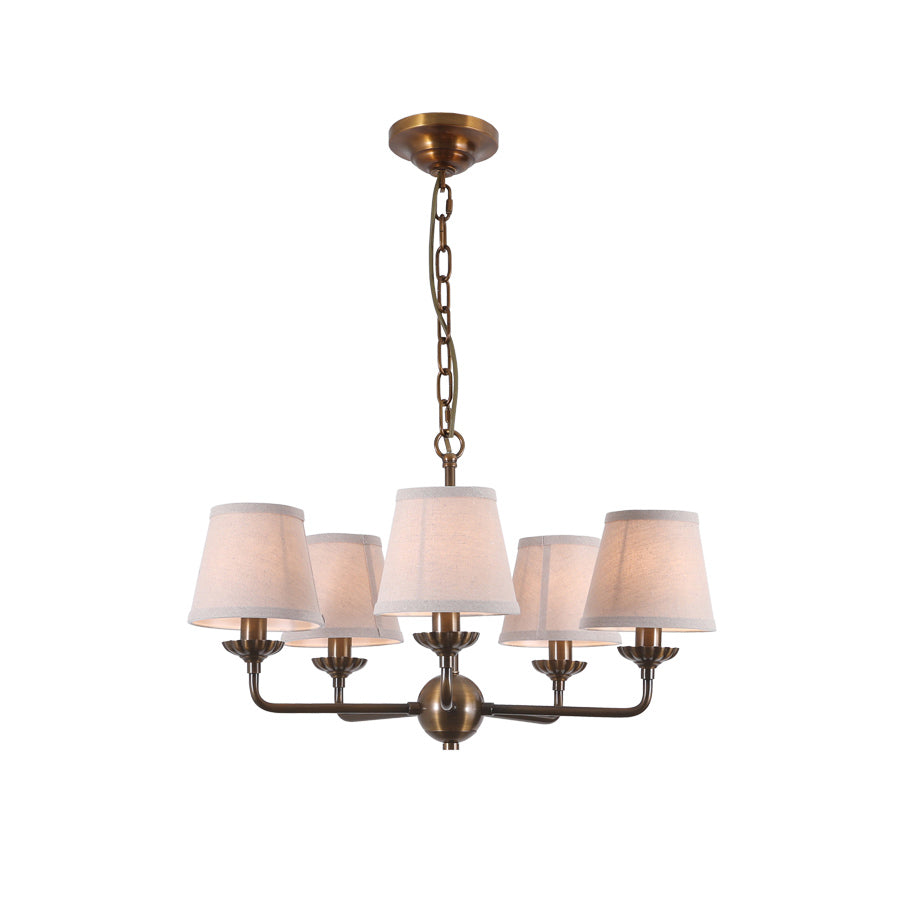 Gloruvyh Ancien Industriel Tissu Métal Lustre - Neutralighting