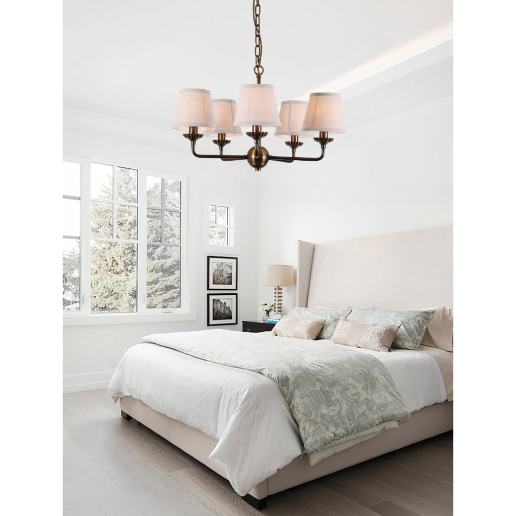 Gloruvyh Ancien Industriel Tissu Métal Lustre - Neutralighting