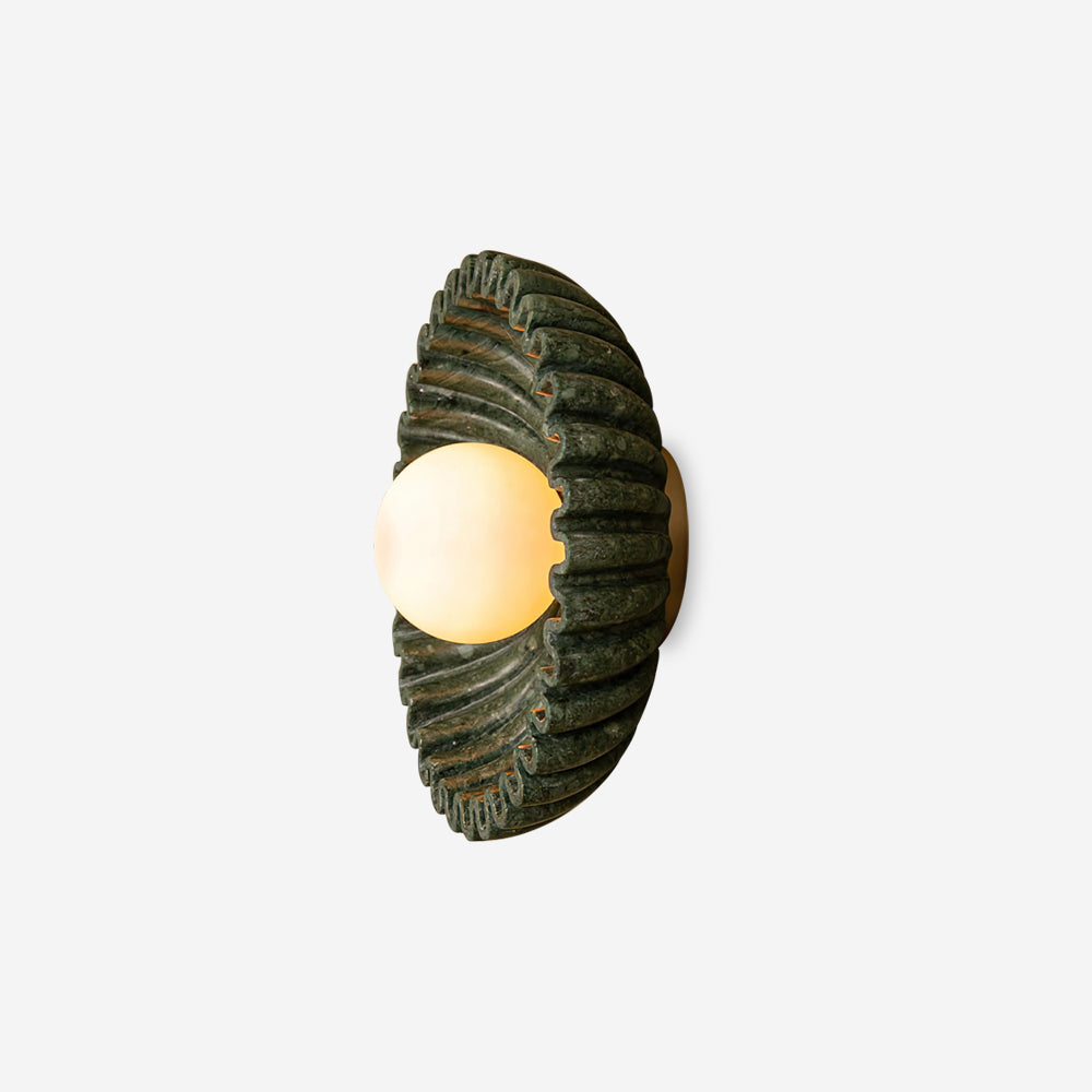Applique Murale Céramique Verre Blanc Noir Beige Sculptural - Neutralighting