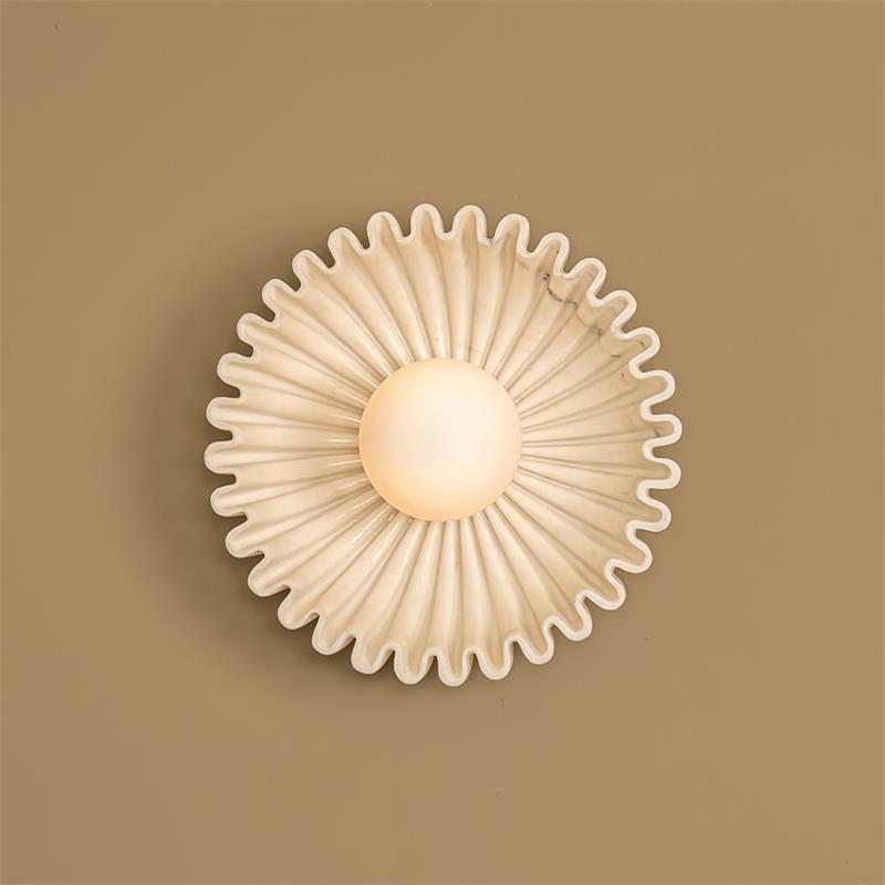 Applique Murale Céramique Verre Blanc Noir Beige Sculptural - Neutralighting