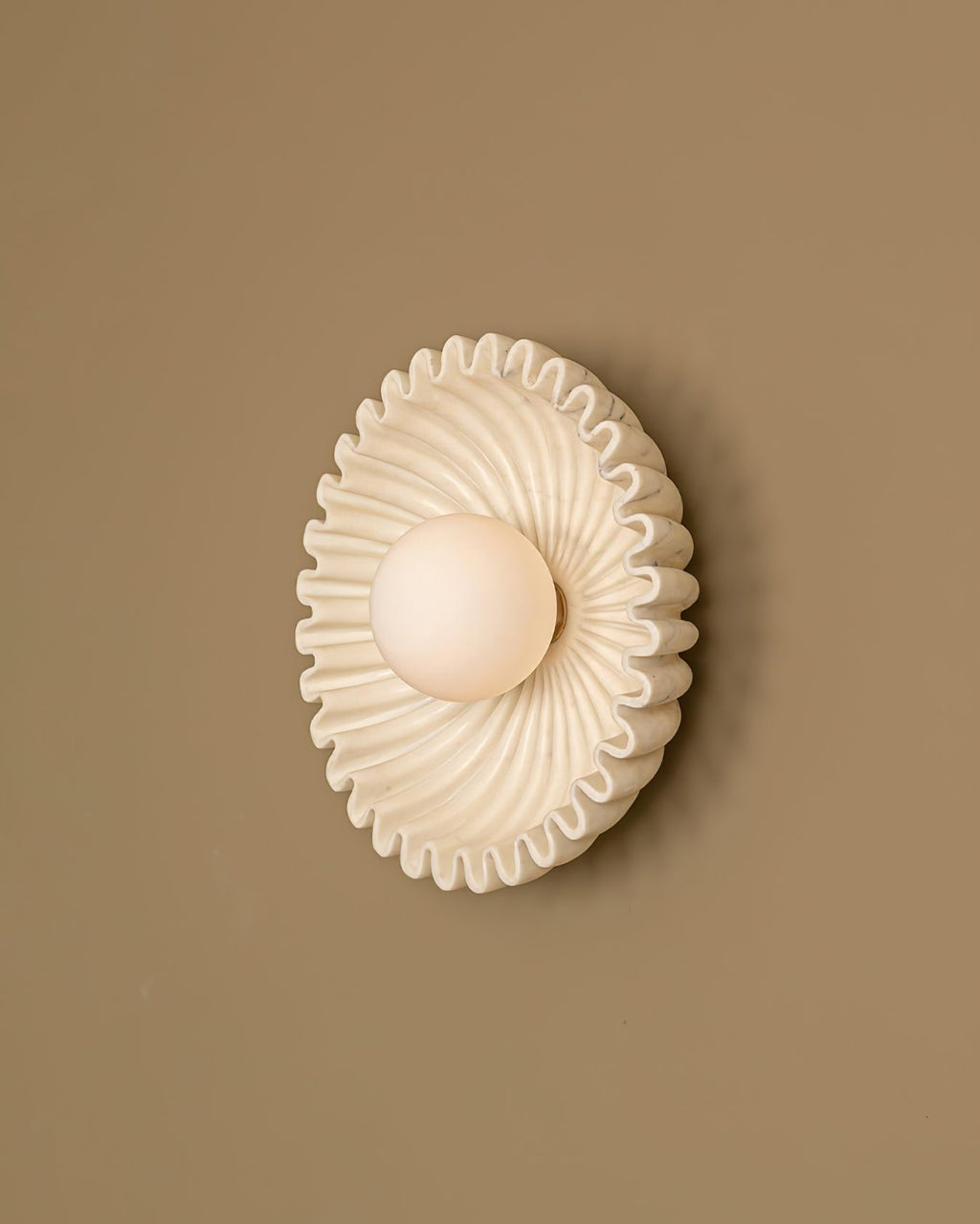 Applique Murale Céramique Verre Blanc Noir Beige Sculptural - Neutralighting