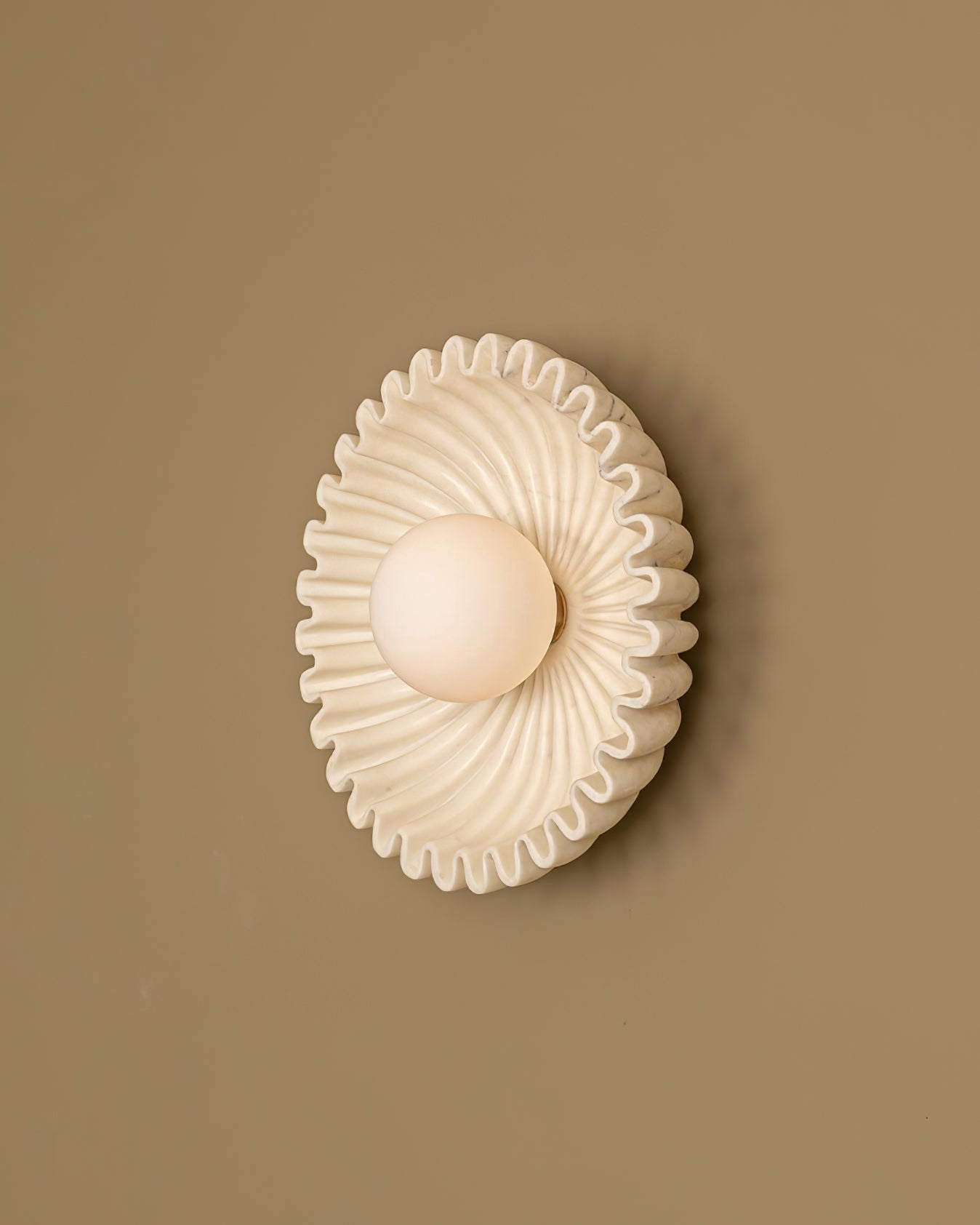 Applique Murale Céramique Verre Blanc Noir Beige Sculptural - Neutralighting
