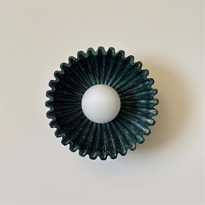 Applique Murale Céramique Verre Blanc Noir Beige Sculptural - Neutralighting
