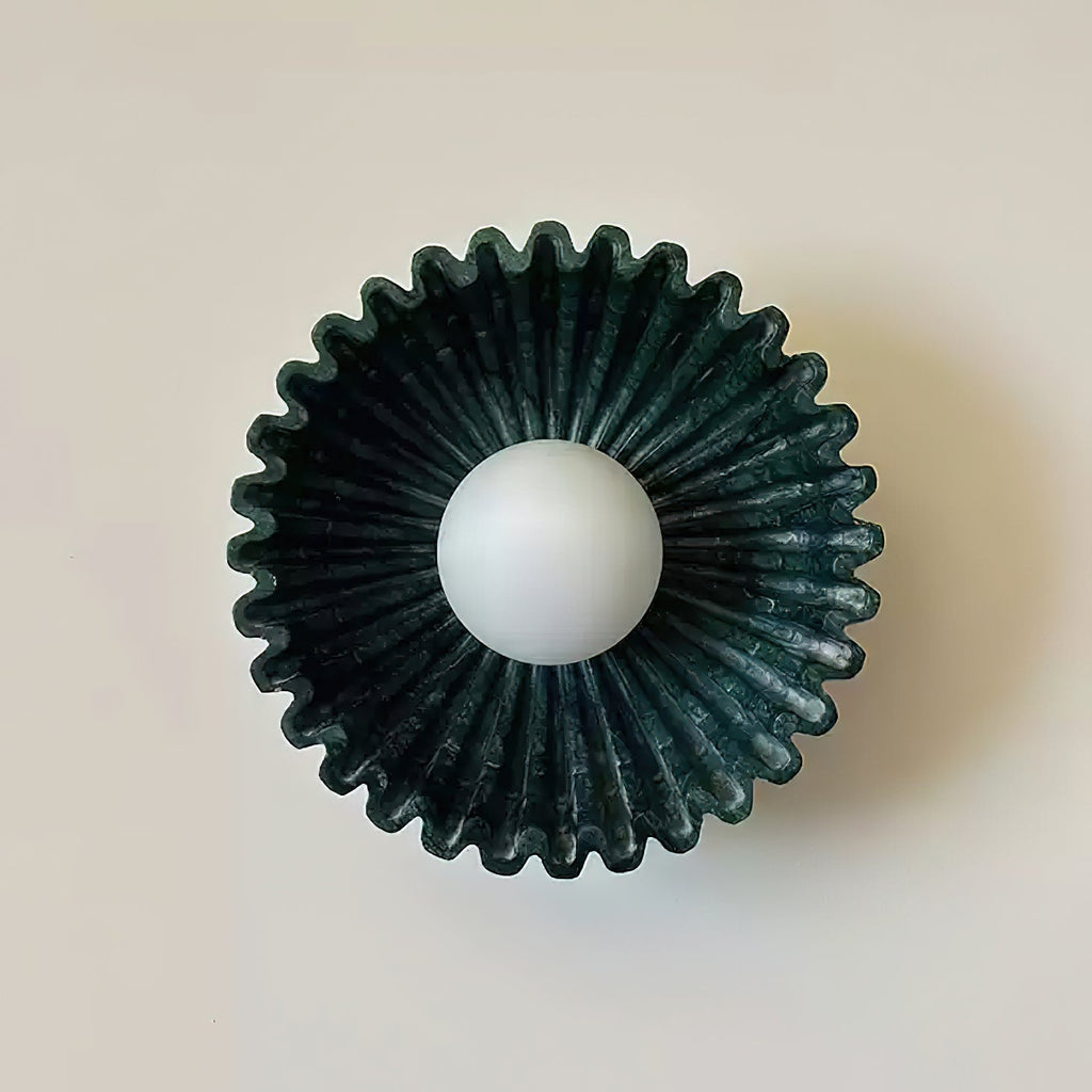 Applique Murale Céramique Verre Blanc Noir Beige Sculptural - Neutralighting