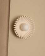 Applique Murale Céramique Verre Blanc Noir Beige Sculptural - Neutralighting