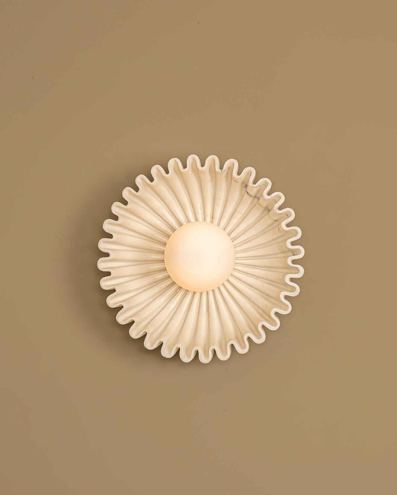 Applique Murale Céramique Verre Blanc Noir Beige Sculptural - Neutralighting