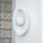 Applique Murale Céramique Verre Blanc Noir Beige Sculptural - Neutralighting