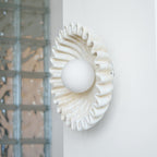 Applique Murale Céramique Verre Blanc Noir Beige Sculptural - Neutralighting