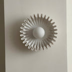 Applique Murale Céramique Verre Blanc Noir Beige Sculptural - Neutralighting