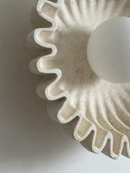 Applique Murale Céramique Verre Blanc Noir Beige Sculptural - Neutralighting