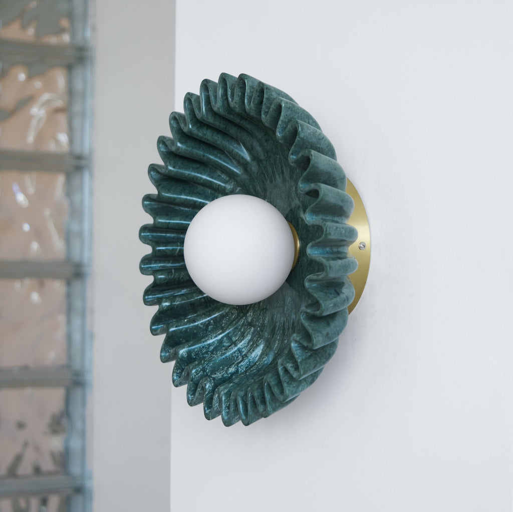 Applique Murale Céramique Verre Blanc Noir Beige Sculptural - Neutralighting