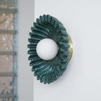 Applique Murale Céramique Verre Blanc Noir Beige Sculptural - Neutralighting