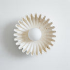 Applique Murale Céramique Verre Blanc Noir Beige Sculptural - Neutralighting