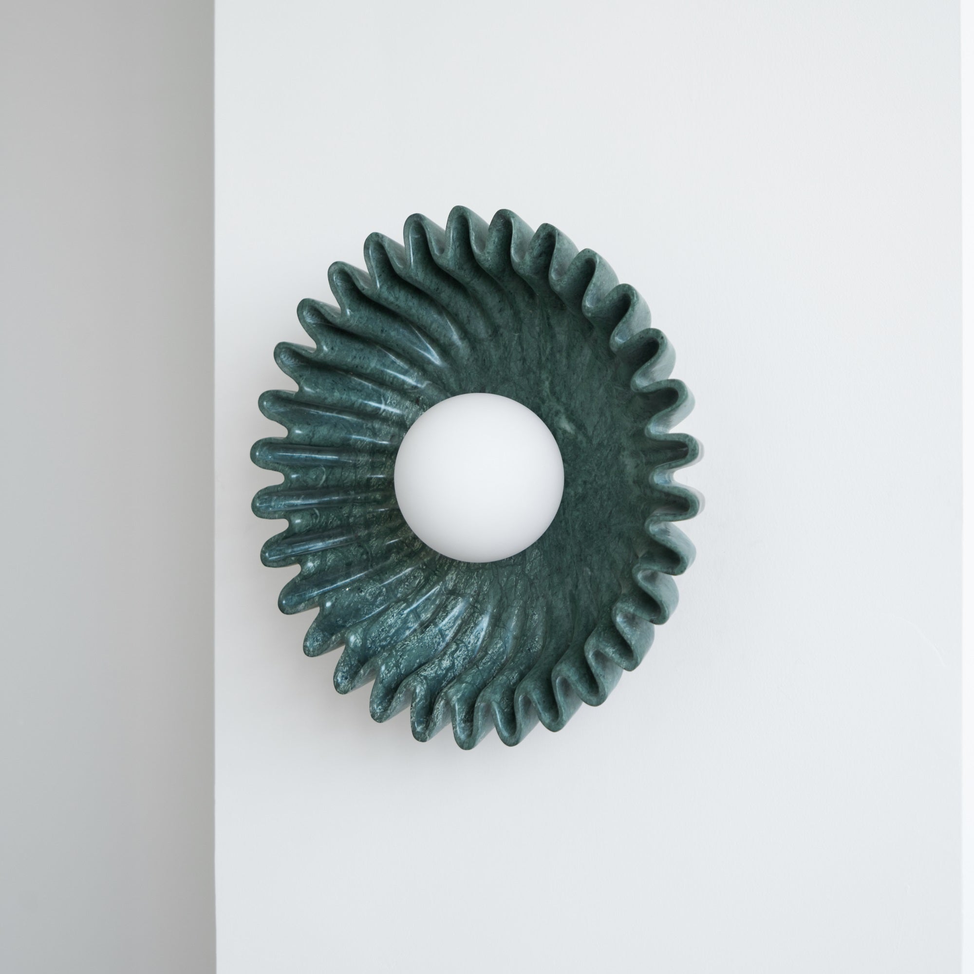 Applique Murale Céramique Verre Blanc Noir Beige Sculptural - Neutralighting