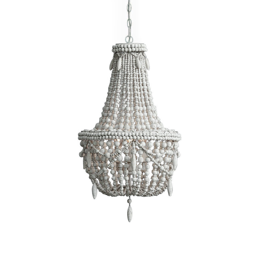 Eirikuvyu Postmodern Luxe Perler Métal Bois Lustre - Neutralighting