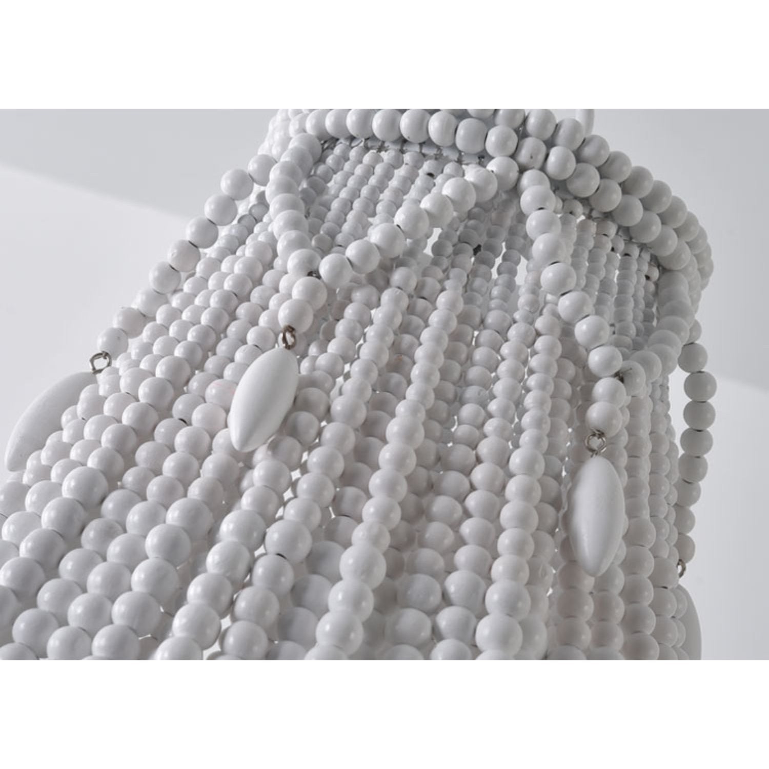 Eirikuvyu Postmodern Luxe Perler Métal Bois Lustre - Neutralighting