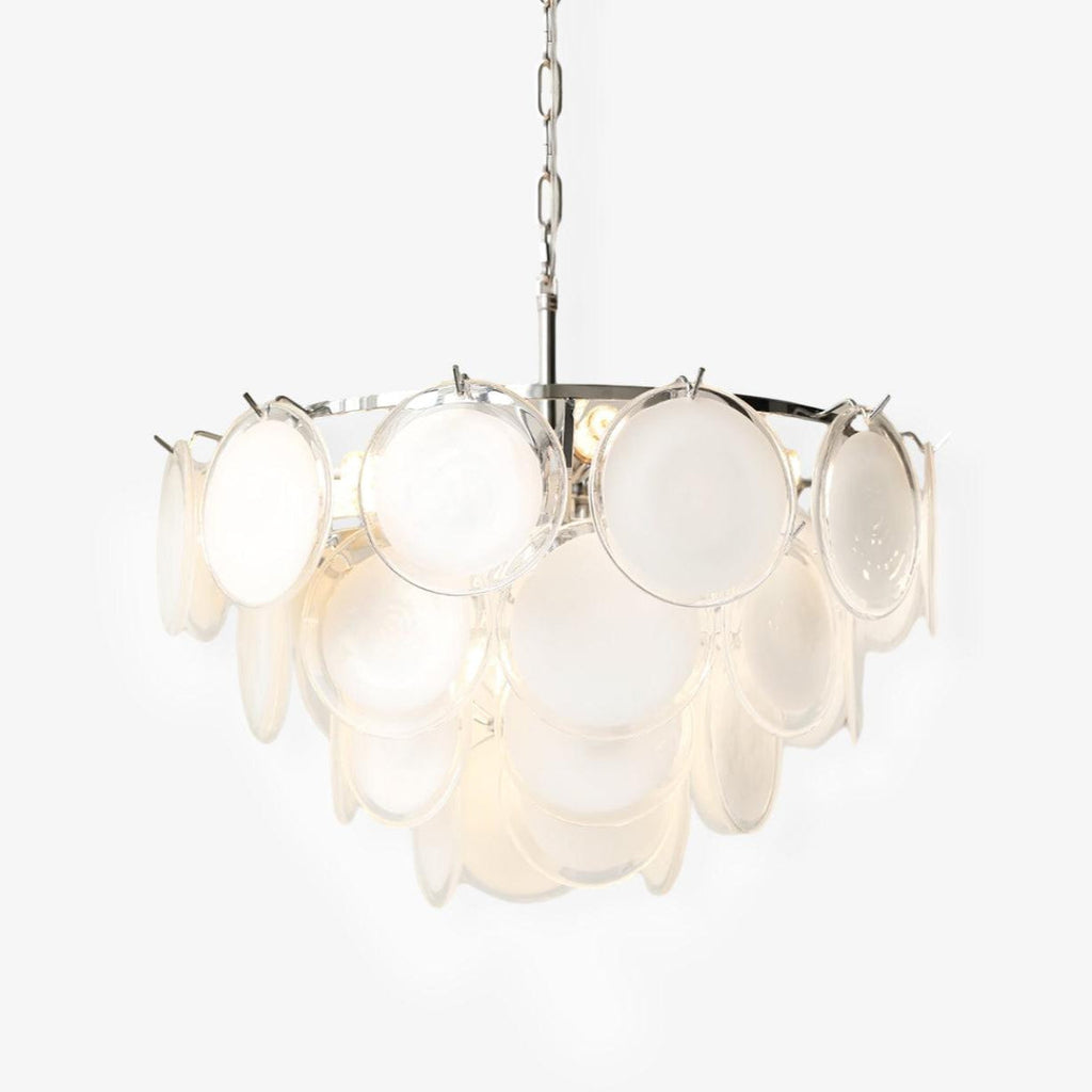 Noelia Chandelier en Verre Chrome Élégant - Neutralighting