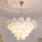 Noelia Chandelier en Verre Chrome Élégant - Neutralighting