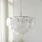 Noelia Chandelier en Verre Chrome Élégant - Neutralighting