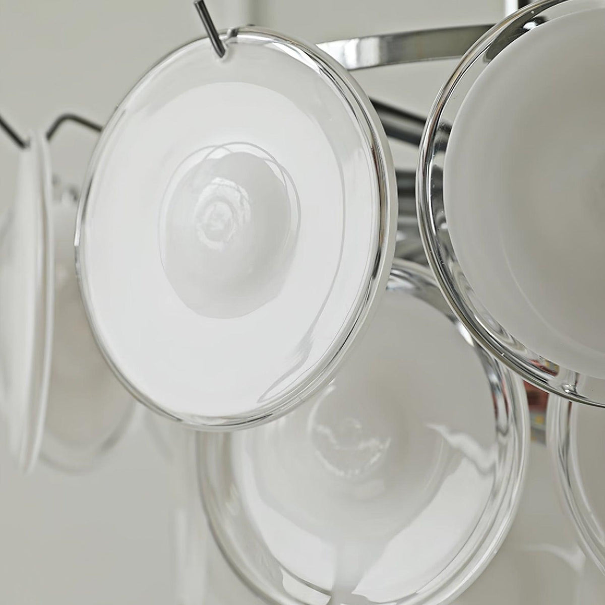 Lustre Esona à Disques en Verre Givré en Cascades - Neutralighting