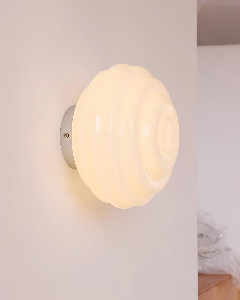 Duvia Applique Murale en Verre Ondulé - Neutralighting