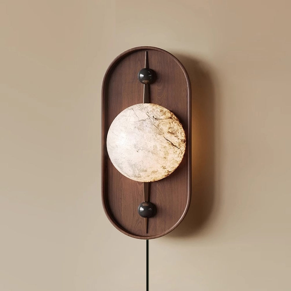 Fljotuvyu Moderne Minimaliste Plug-in Métal Albâtre Applique Murale - Neutralighting