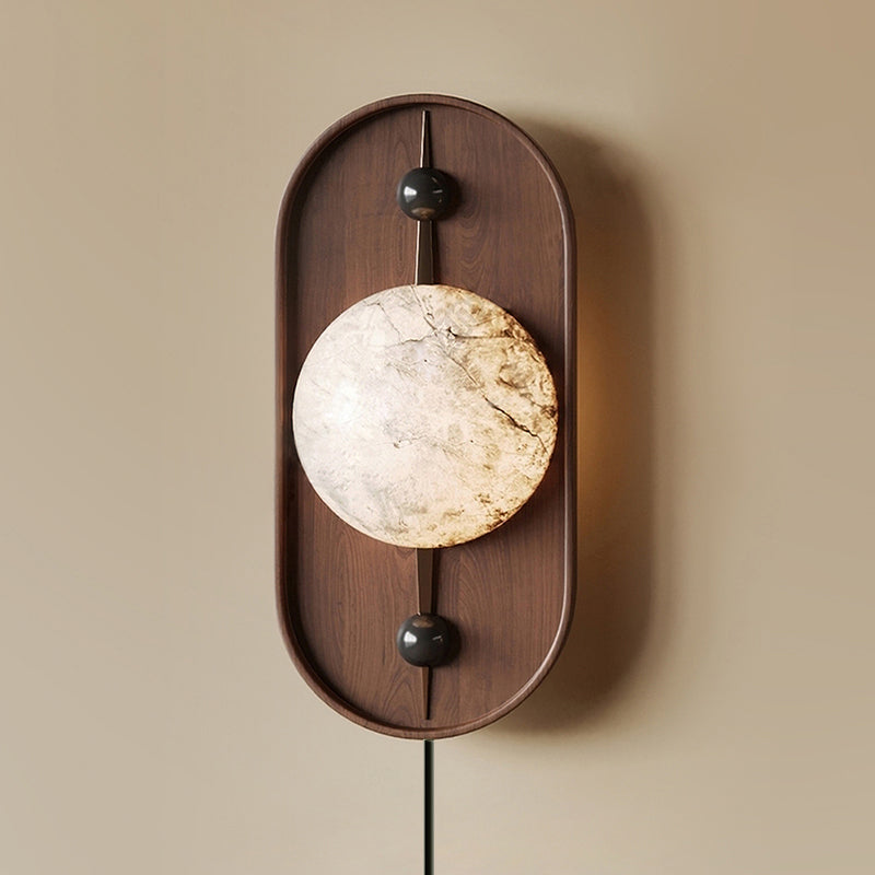 Fljotuvyu Moderne Minimaliste Plug-in Métal Albâtre Applique Murale - Neutralighting
