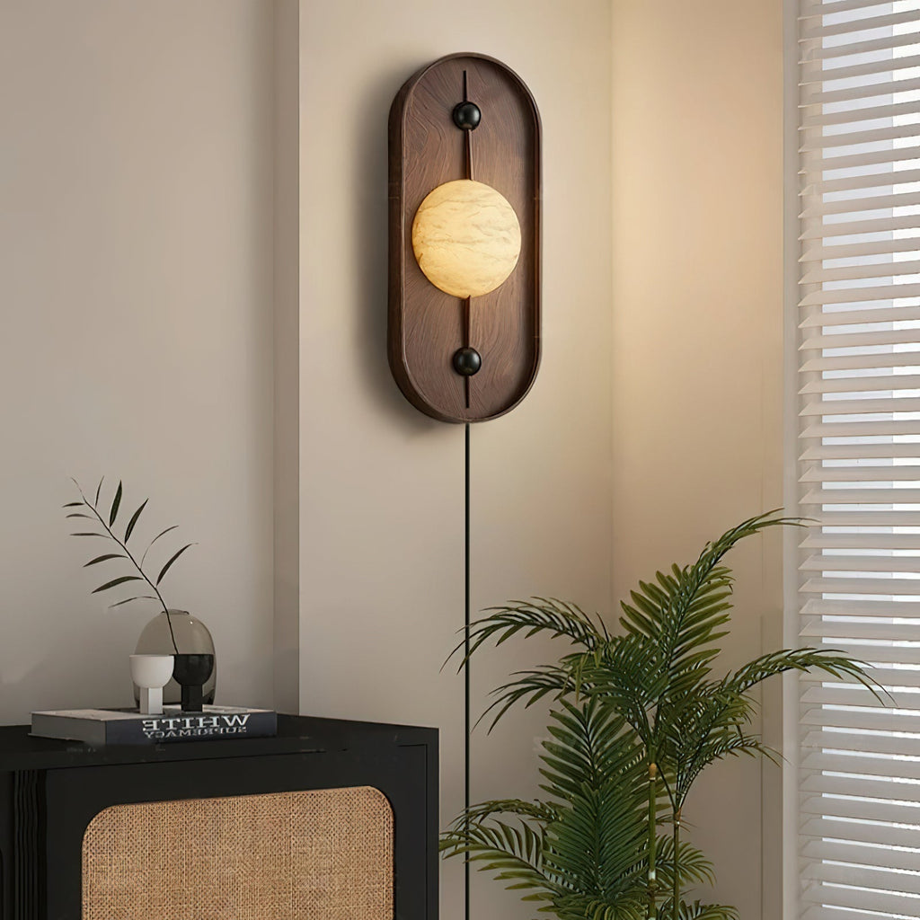 Fljotuvyu Moderne Minimaliste Plug-in Métal Albâtre Applique Murale - Neutralighting