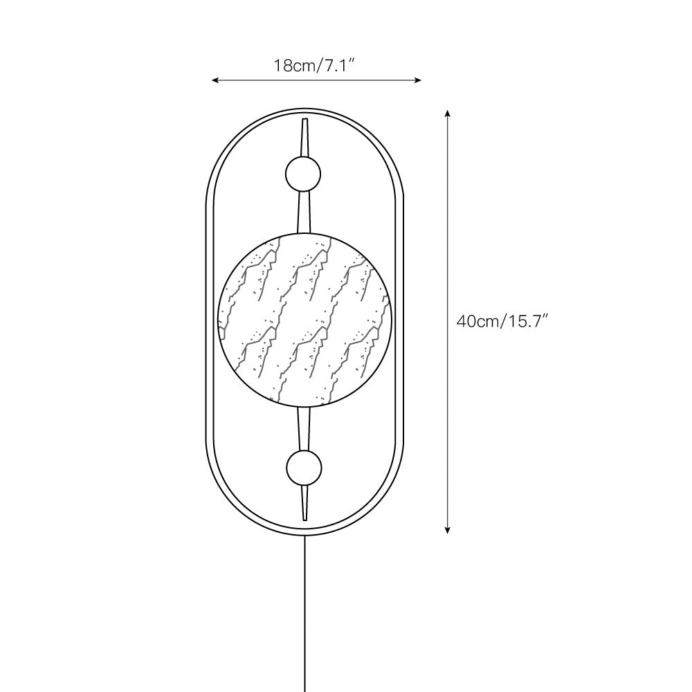 Fljotuvyu Moderne Minimaliste Plug-in Métal Albâtre Applique Murale - Neutralighting